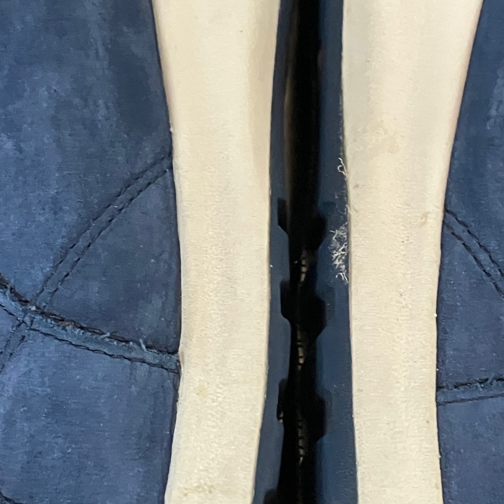 wm’s size 11 Clarks unstructured Dark Blue suede / leather Sneakers cushy soles - Picture 11 of 15